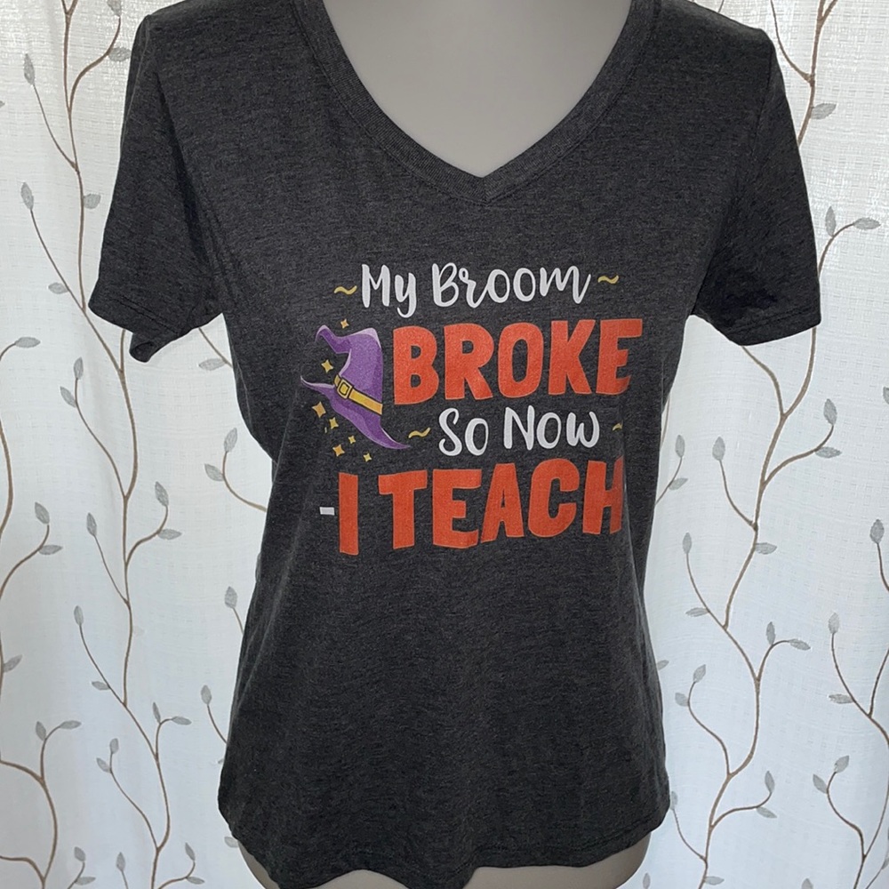 Teacher Halloween VNeck Shirt